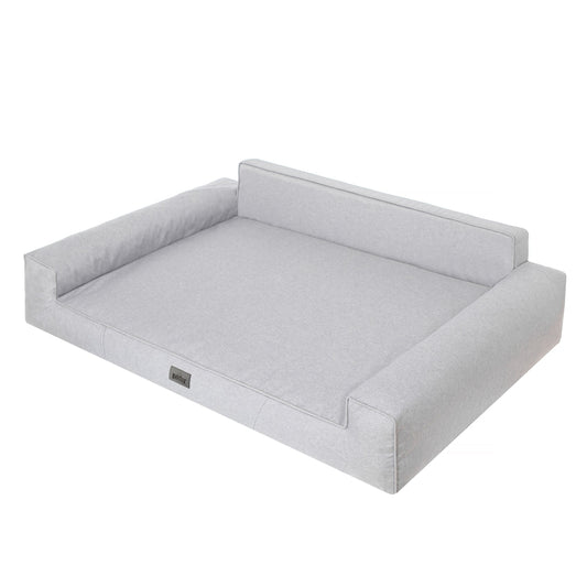 Mano Dog Bed with Removable Cover – Grey, L